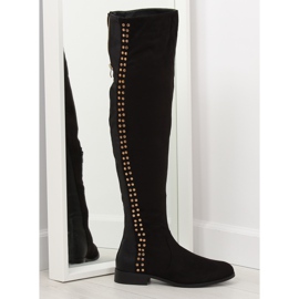 Schwarze Oberschenkelstiefel FC-H105 Schwarz