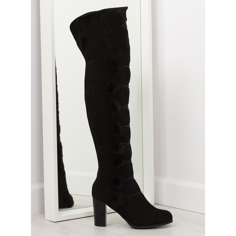 Schwarze Musketierstiefel FC-H115 Schwarz