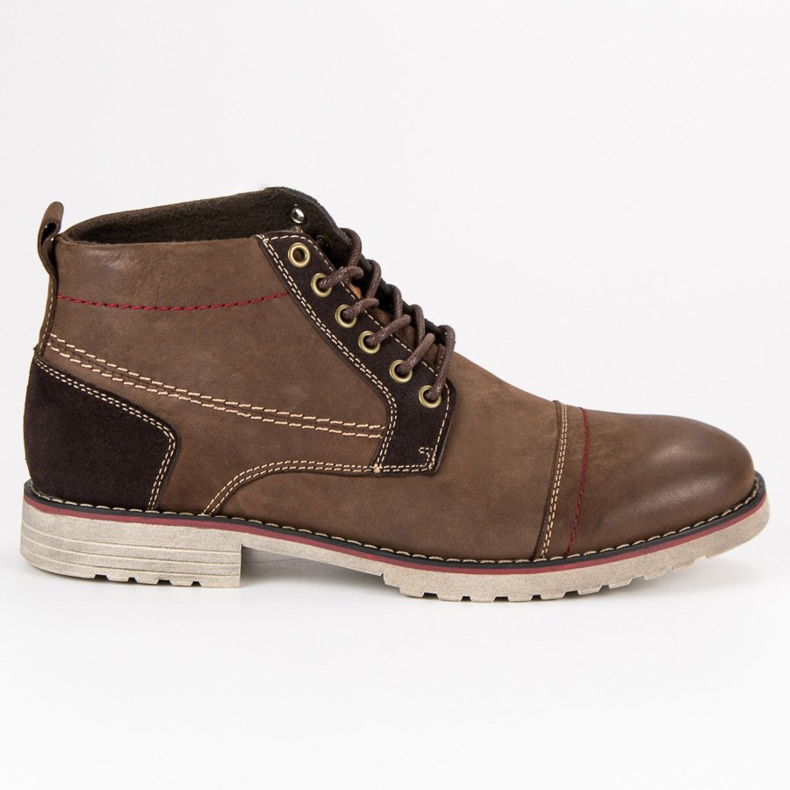 Original Walkman Shoes Gebundene Lederstiefel braun