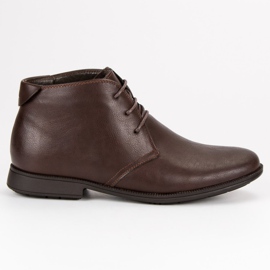 Niedrige Stiefel gebunden braun