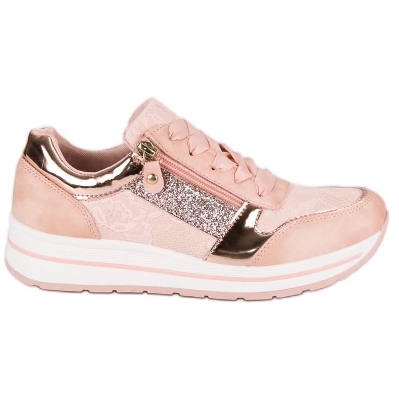 Kayla Sneakers mit einem Band gebunden rosa