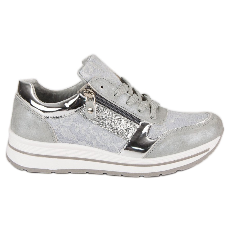 Kayla Stylische Damen Sneaker grau