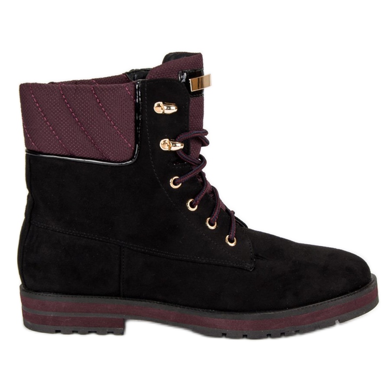 Lucky Shoes Arbeiter aus schwarzem Wildleder