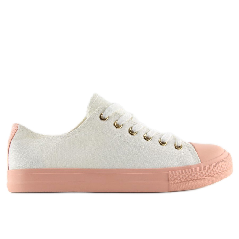 Damen Sneakers weiß und rosa BL97P WHITE / PINK