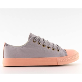 Damen-Sneaker in Grau und Pink BL97P GRAU / PINK rosa