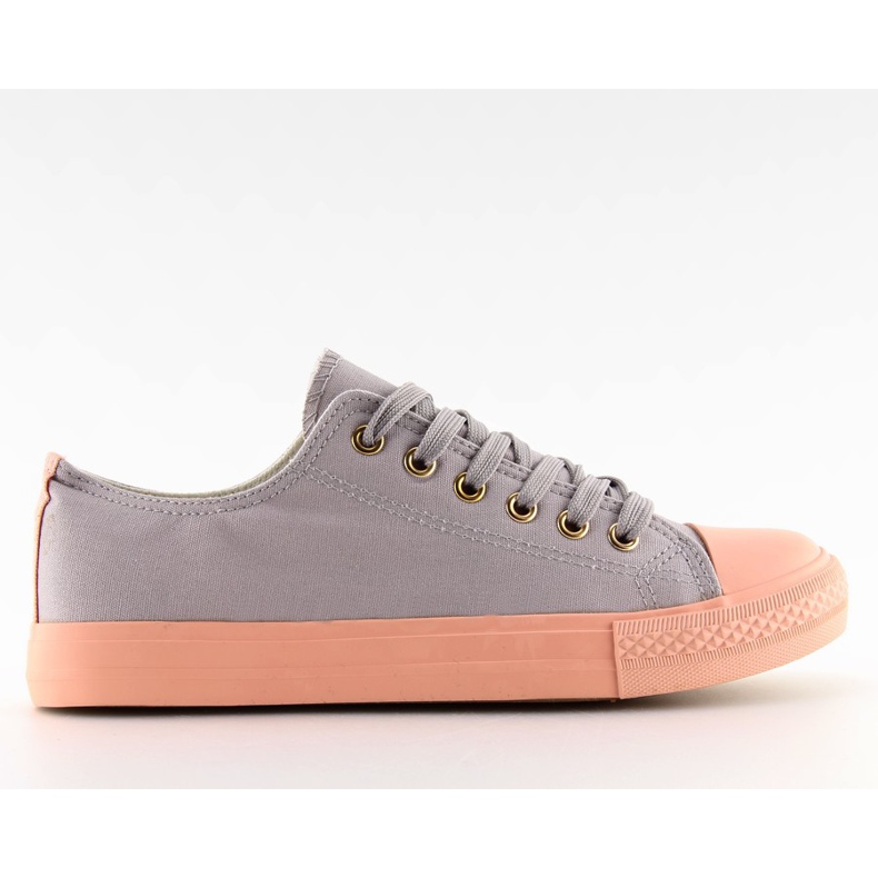 Damen-Sneaker in Grau und Pink BL97P GRAU / PINK rosa