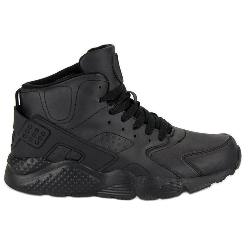 Schwarze Stiefel über dem Knöchel