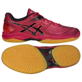 Handballschuhe Asics Blast Ff M 1071A002-601 schwarz rot