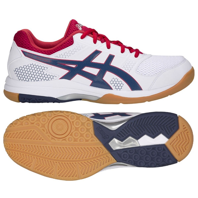 Asics Gel Rocket 8 M B706Y-100 Volleyballschuhe mehrfarbig weiß