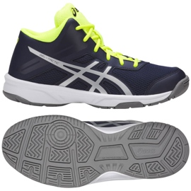Asics Gel Tactic Mt Gs Jr C732Y-400-400 Volleyballschuhe mehrfarbig marineblau