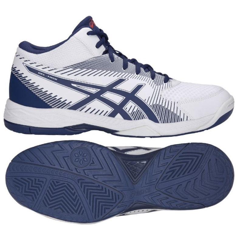 Asics Gel Task M B703Y-100 Volleyballschuhe weiß weiß