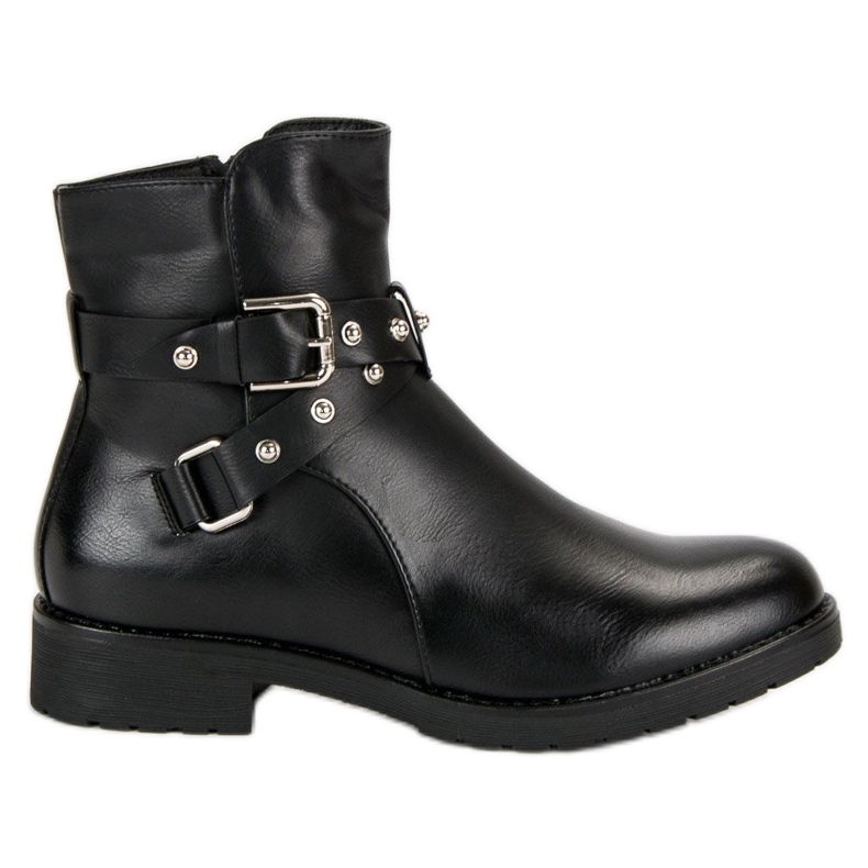 Bella Paris Stylische Arbeiterstiefel schwarz