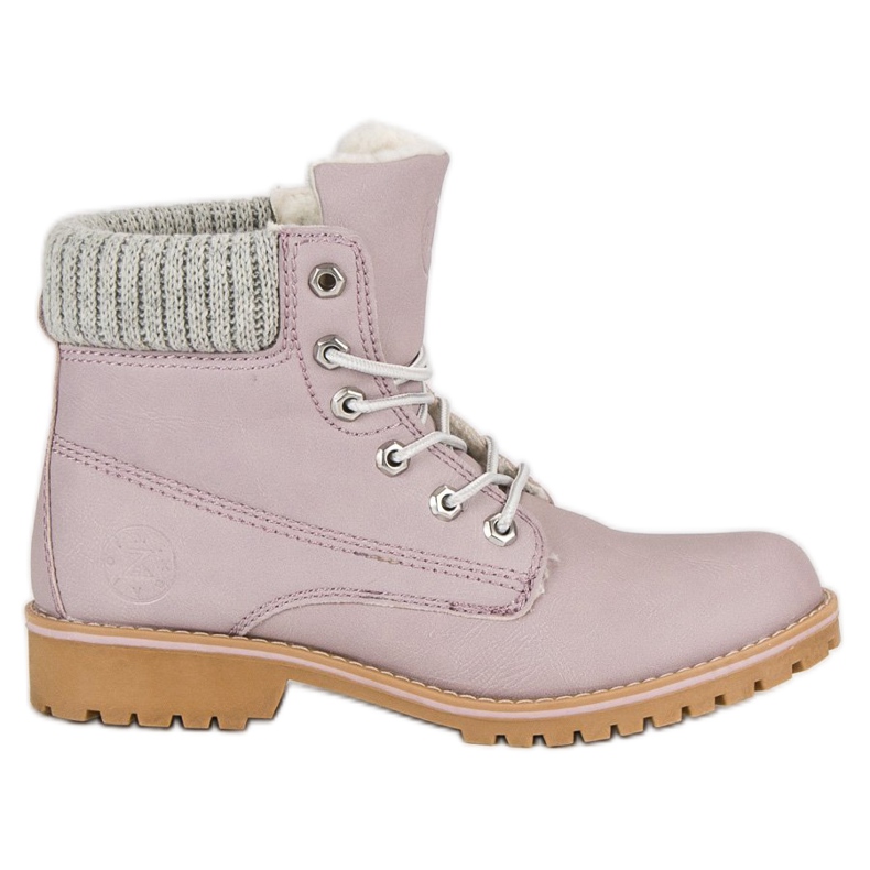 Violett Trapper mit Schaffell MCKEYLOR