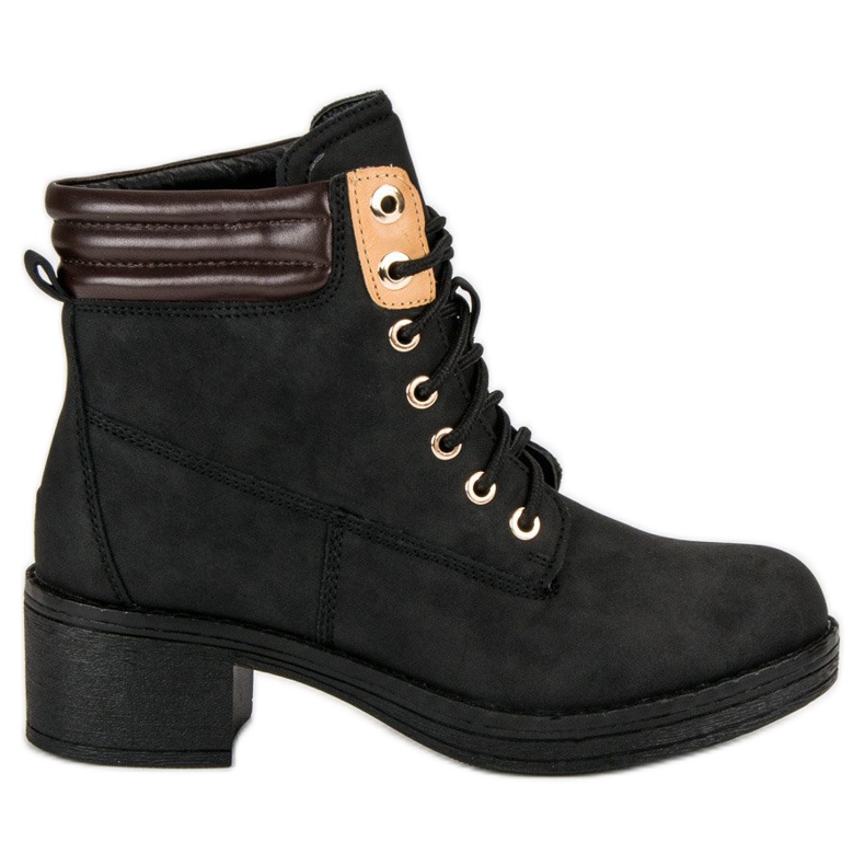 Arbeitsstiefel mit hohen Absätzen schwarz