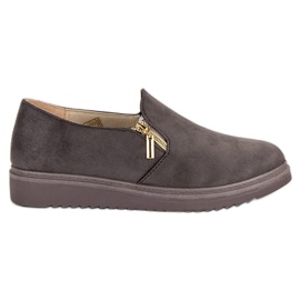 Sneakers aus Wildleder grau