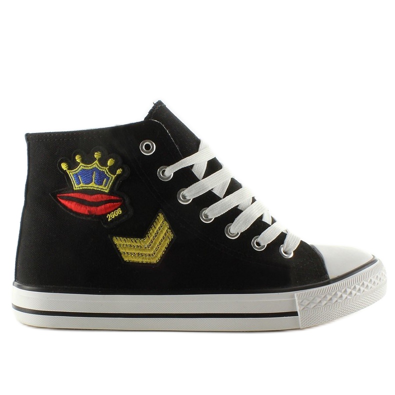 High-Top-Sneaker mit R63 Black-Patches schwarz