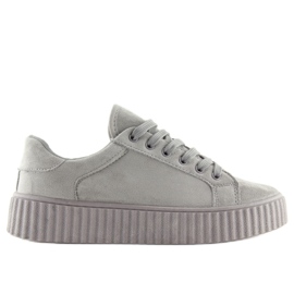 Grau AX03 Graue Sneakers mit hohen Sohlen