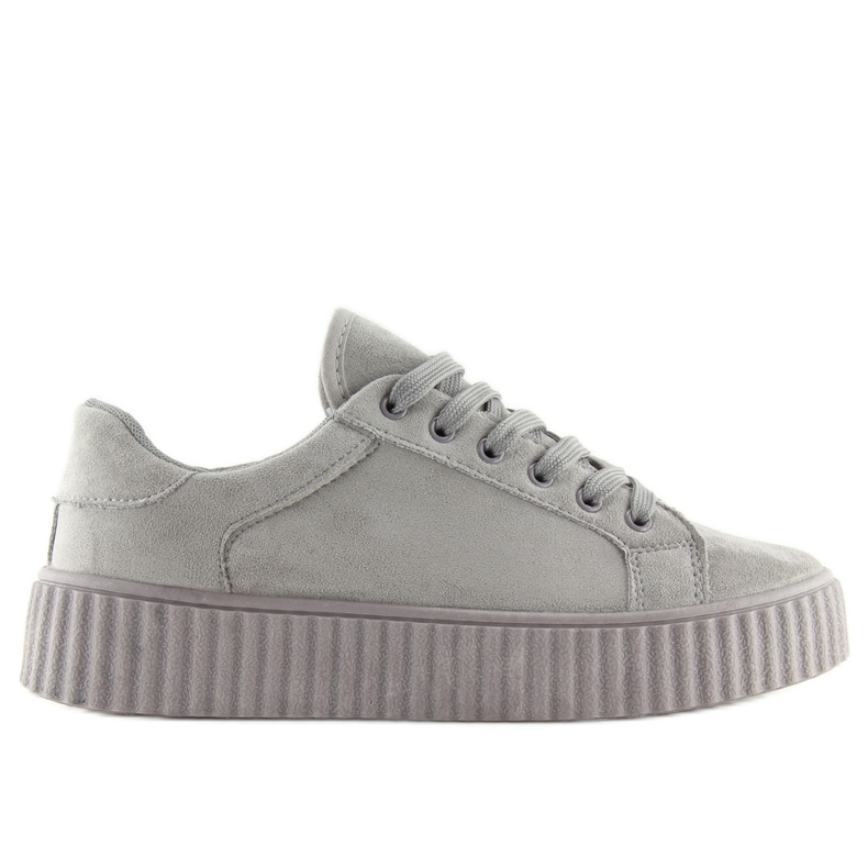 Grau AX03 Graue Sneakers mit hohen Sohlen