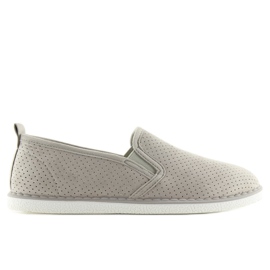 Graue Slip-On-Sneakers LA08P Grau