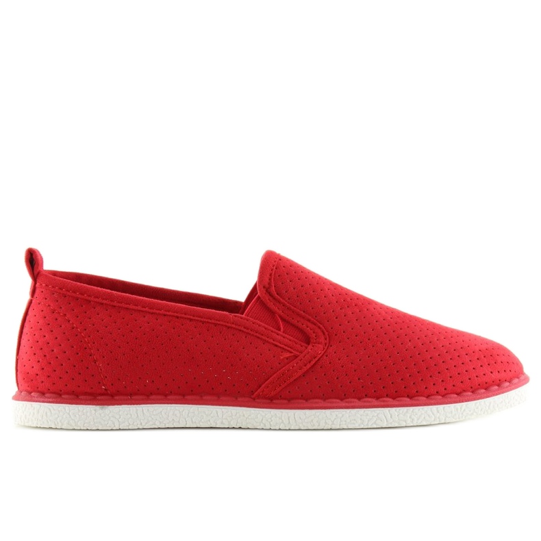 Rote Slip-On-Sneakers LA08P Rot