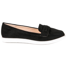 Super Me Schwarze Wildleder-Loafer