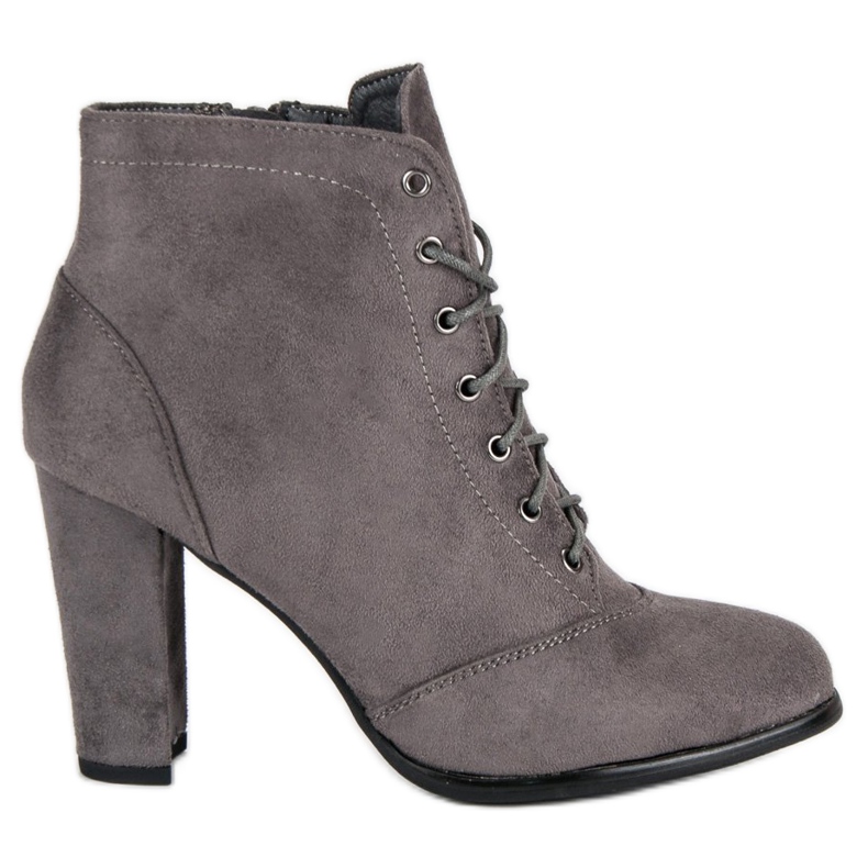 Juliet Gebundene Stiefel am Pfosten grau