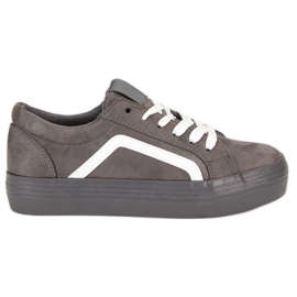 Sport Graue Wildleder Sneakers