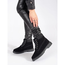 Original Walkman Shoes Schwarze Lederstiefel