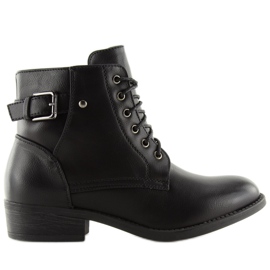 Schwarze Schnürstiefel 7B500 Schwarz