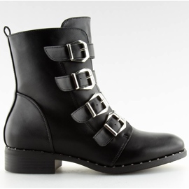 Stiefel mit Schnallen schwarz 6312 schwarz