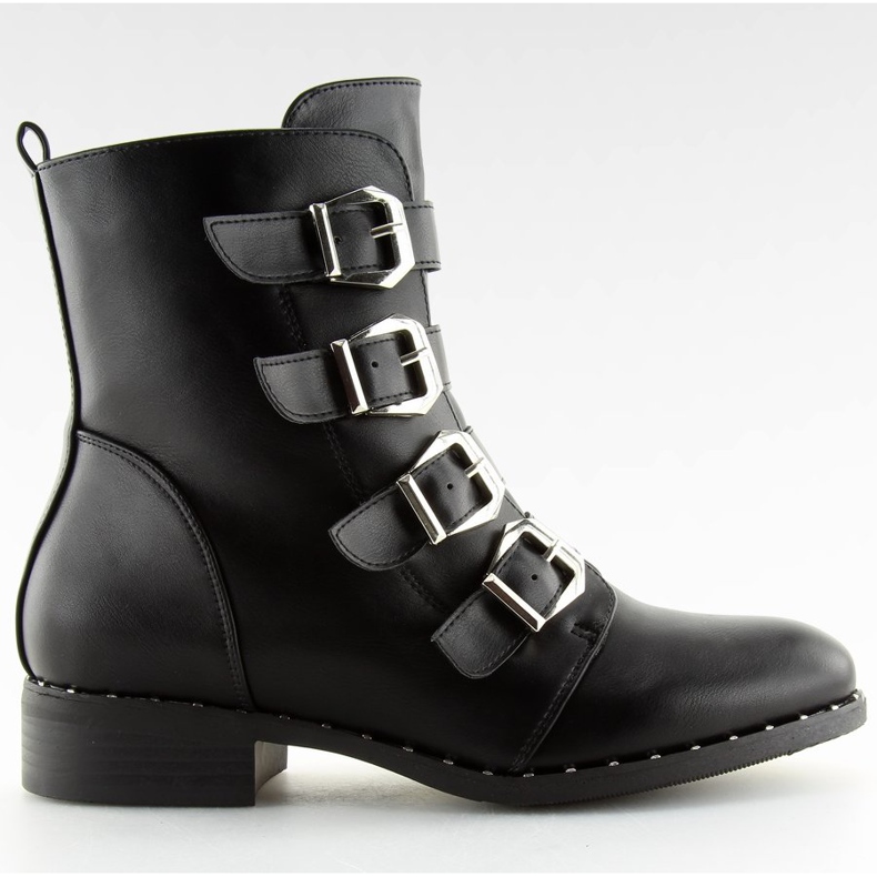 Stiefel mit Schnallen schwarz 6312 schwarz