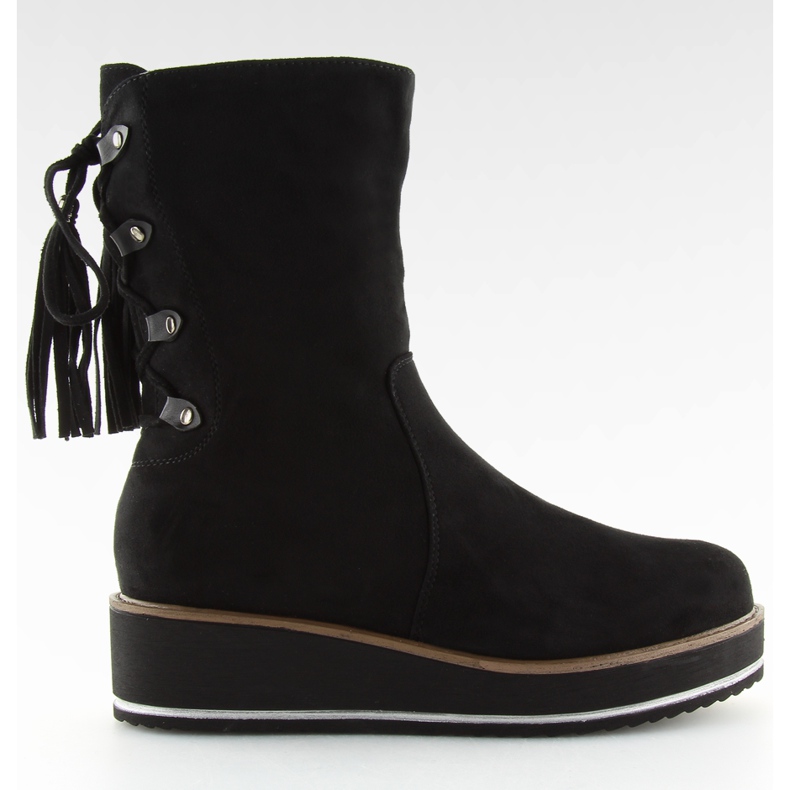 Schwarze Damenstiefel TH17-7 Schwarz