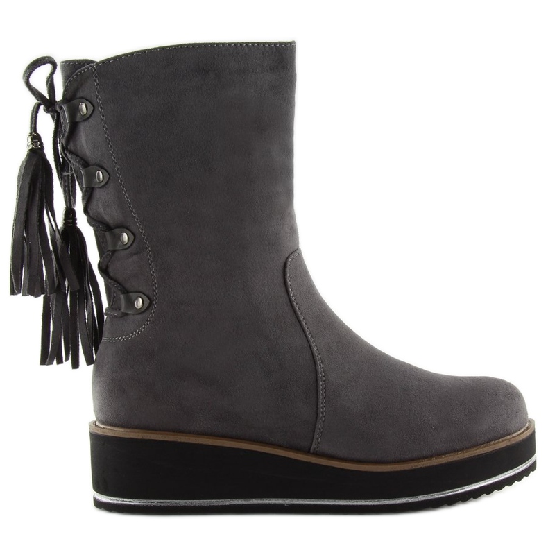 Grau Graue Stiefel für Damen TH17-7 Grau