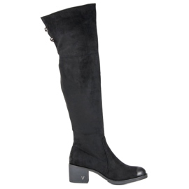 Overknee-Stiefel aus Wildleder Vinceza schwarz