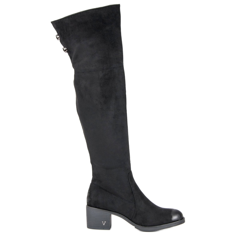 Overknee-Stiefel aus Wildleder Vinceza schwarz