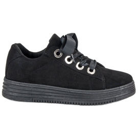 Schwarze Wildleder-Sneakers