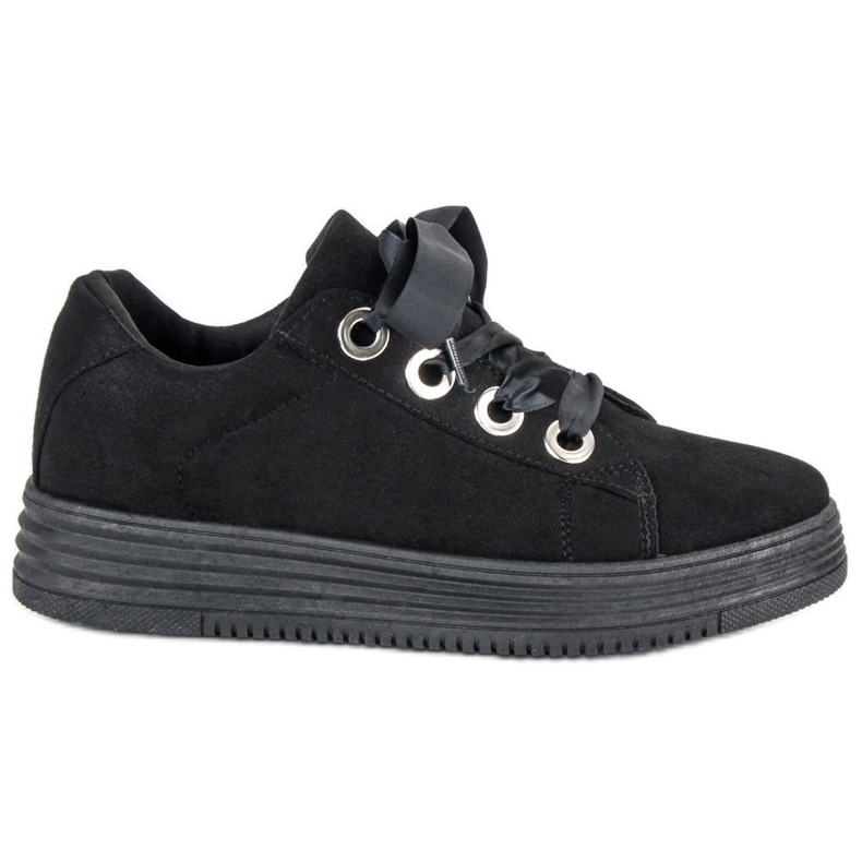 Schwarze Wildleder-Sneakers