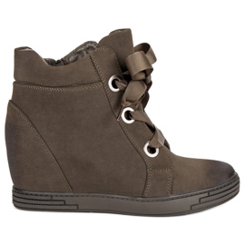 Dunkelgrüne VINCEZA Sneakers