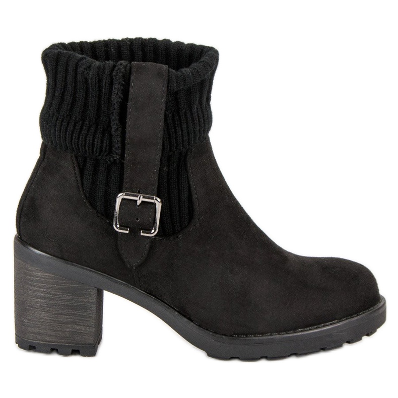 Seastar Stiefel mit hohen Absätzen aus Wildleder schwarz