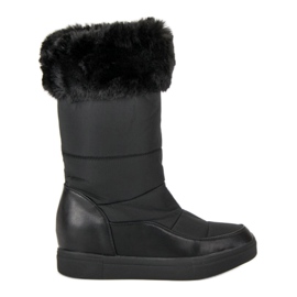 Seastar Schwarze Schneestiefel mit Fell