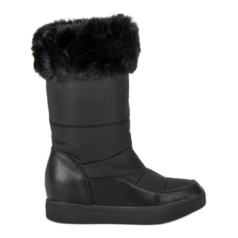 Seastar Schwarze Schneestiefel mit Fell