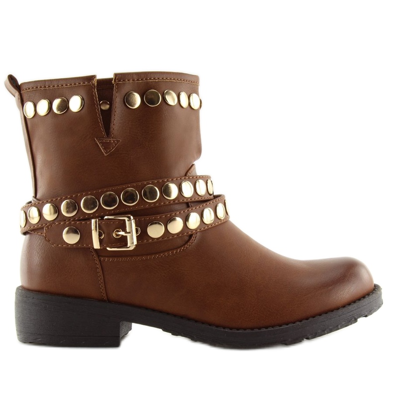 Braune Militärstiefel A89811 Camel