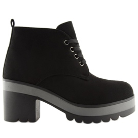 Schwarze Schnürboots E3110 Schwarz