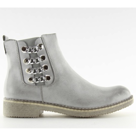 Stiefel Damen Jodhpur Stiefel F2333 grau