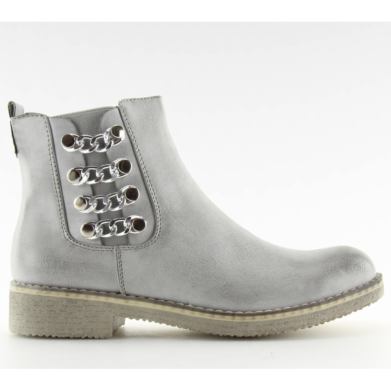 Stiefel Damen Jodhpur Stiefel F2333 grau