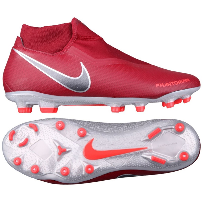 Nike Phantom Vsn Academy Df Fg M AO3258-606 Fußballschuhe rot rot