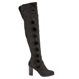 Elegante Musketierstiefel schwarz