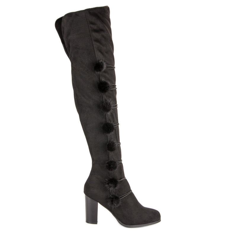 Elegante Musketierstiefel schwarz