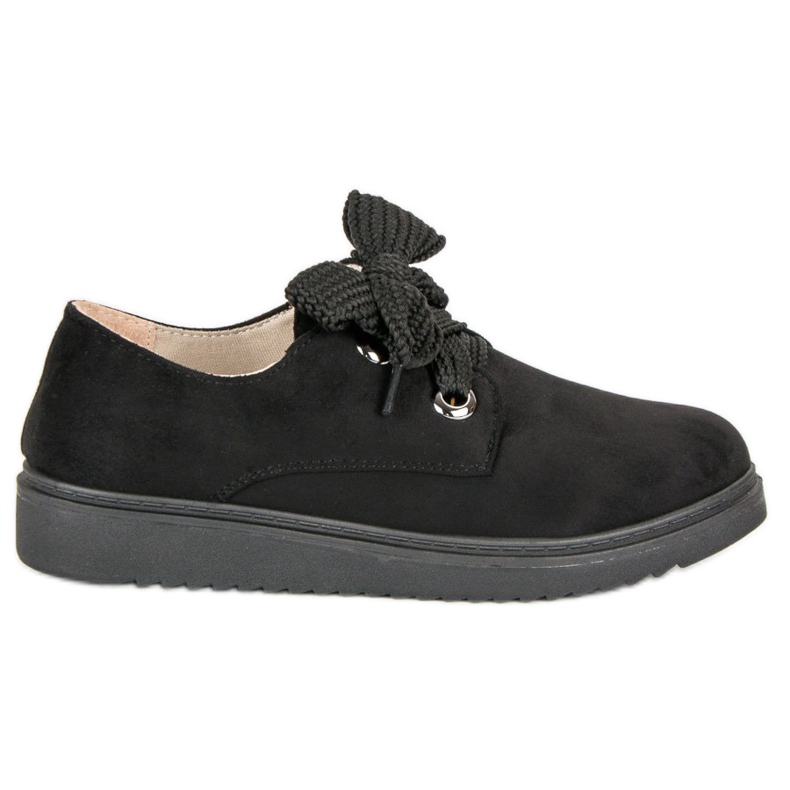 Schnürsneaker aus Wildleder schwarz