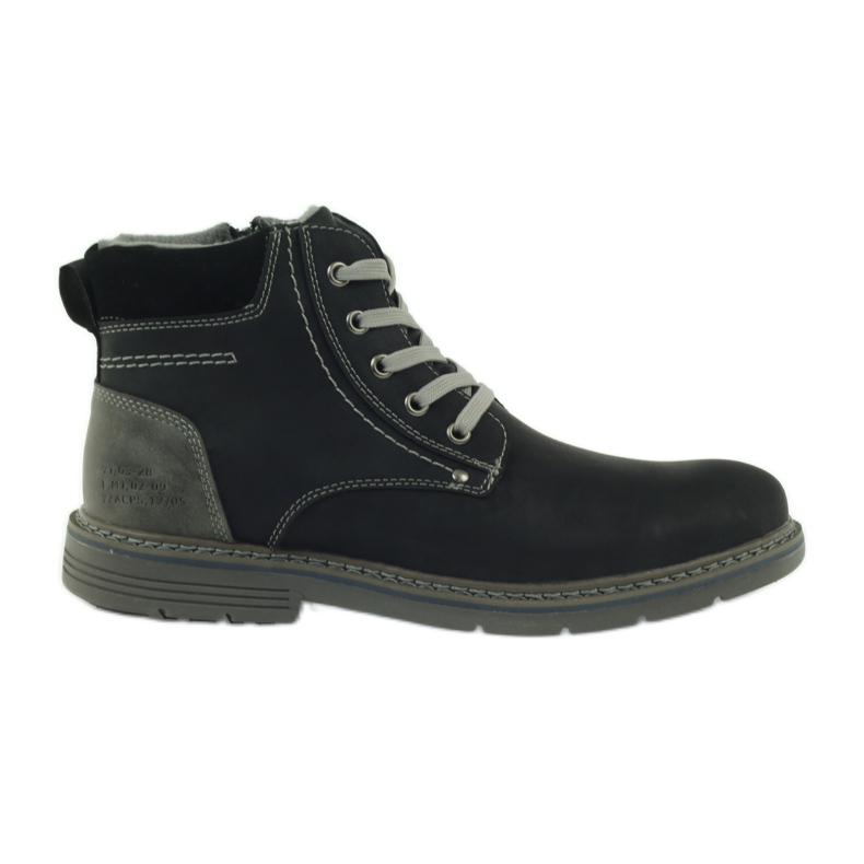 McKey Schwarze Herren Schnürstiefel 288 grau
